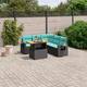 Option Black and Blue-2x middle+corner+2x Sofa+Table