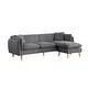 preview thumbnail 22 of 20, Brayden Fabric Sectional Sofa Chaise Light Gray