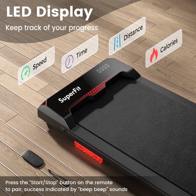 Costway Walking Pad 2.5HP Under Desk Treadmill with Remote Control - See Details