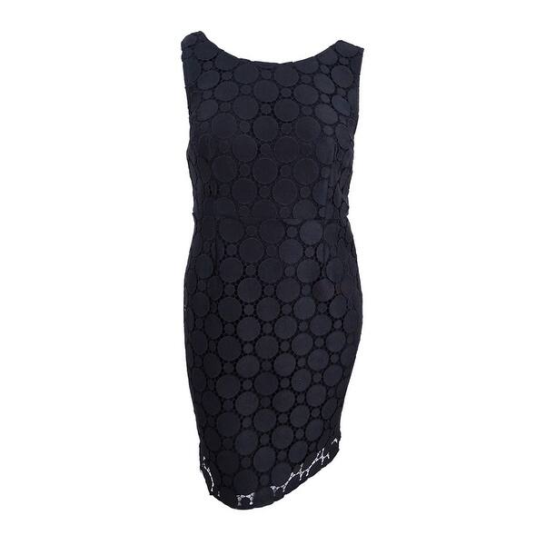 Shop Dkny Women S Circle Lace Sheath Dress 12 Black Black