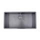preview thumbnail 3 of 5, Kingsman 36 Inch Galaxy Black Matte Black Stainless Steel Undermount 16-Gauge Kitchen Sink Single Bowl