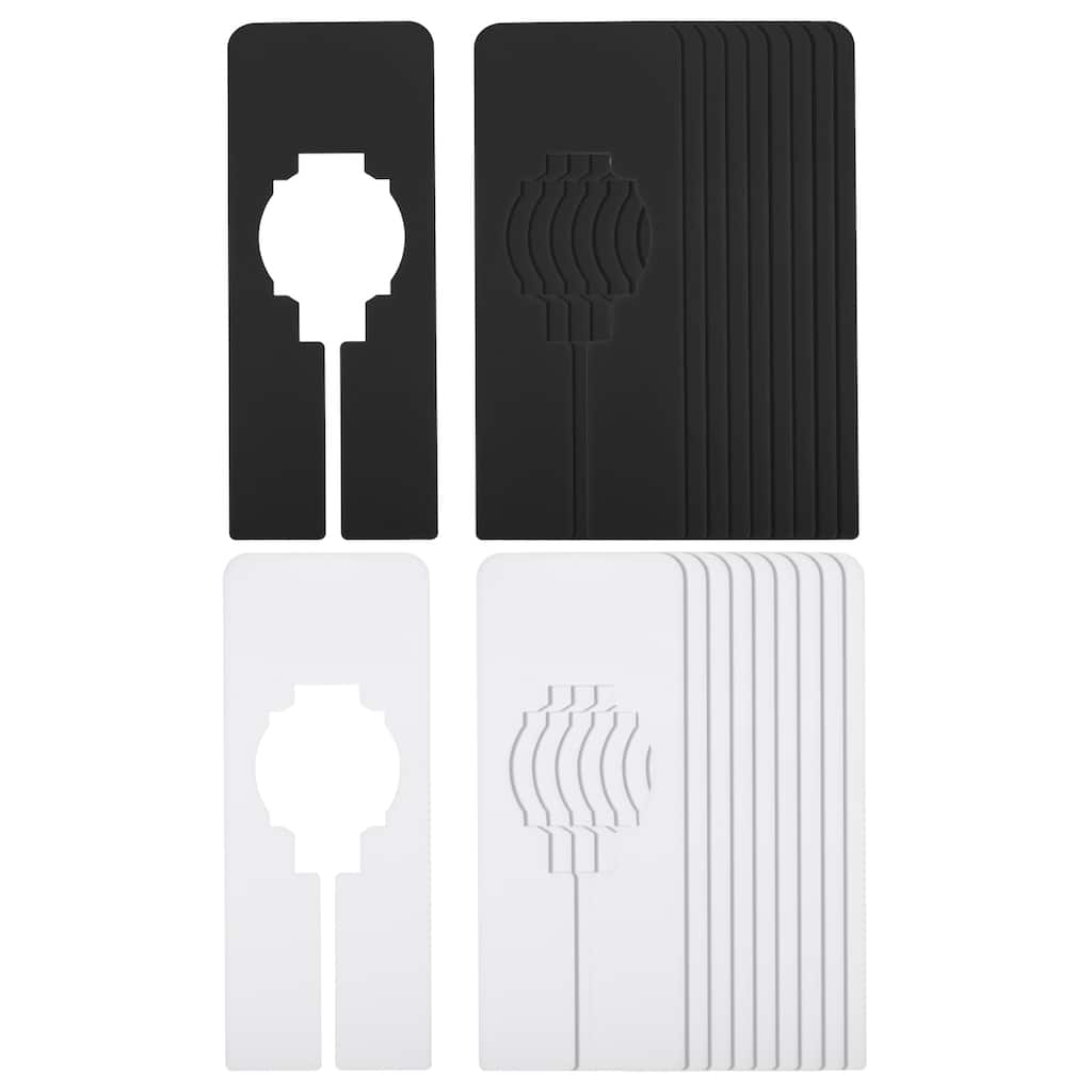 Clothes Dividers, Clothing Rack Dividers Rectangle Separator - White, Black