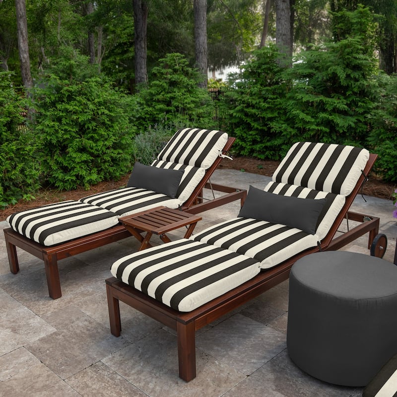 Casual Cushion Sunbrella® Fabric 1-Piece Outdoor Chaise Cushion, 22.5"W x 74"L - 22.5"W x 74"L