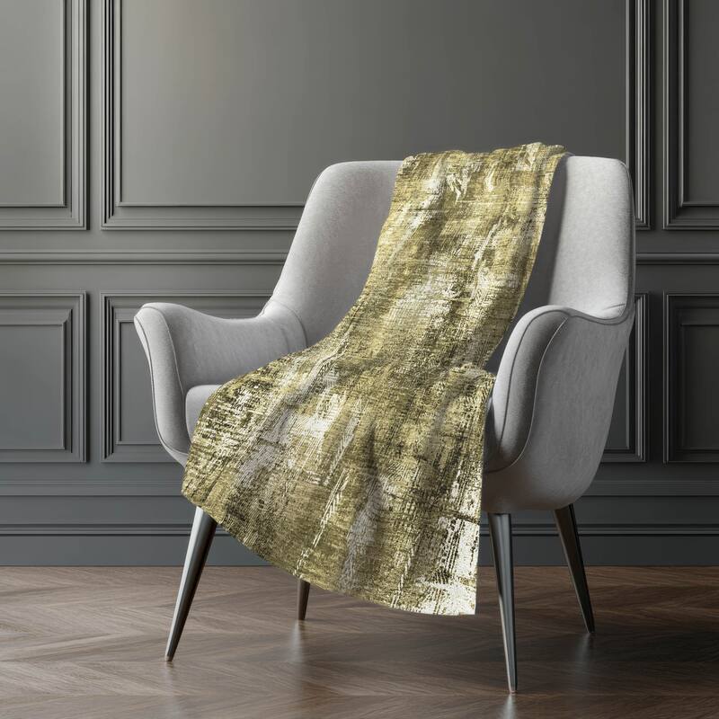 Premium Machine Washable Abstract Modern Sherpa Throw Blanket