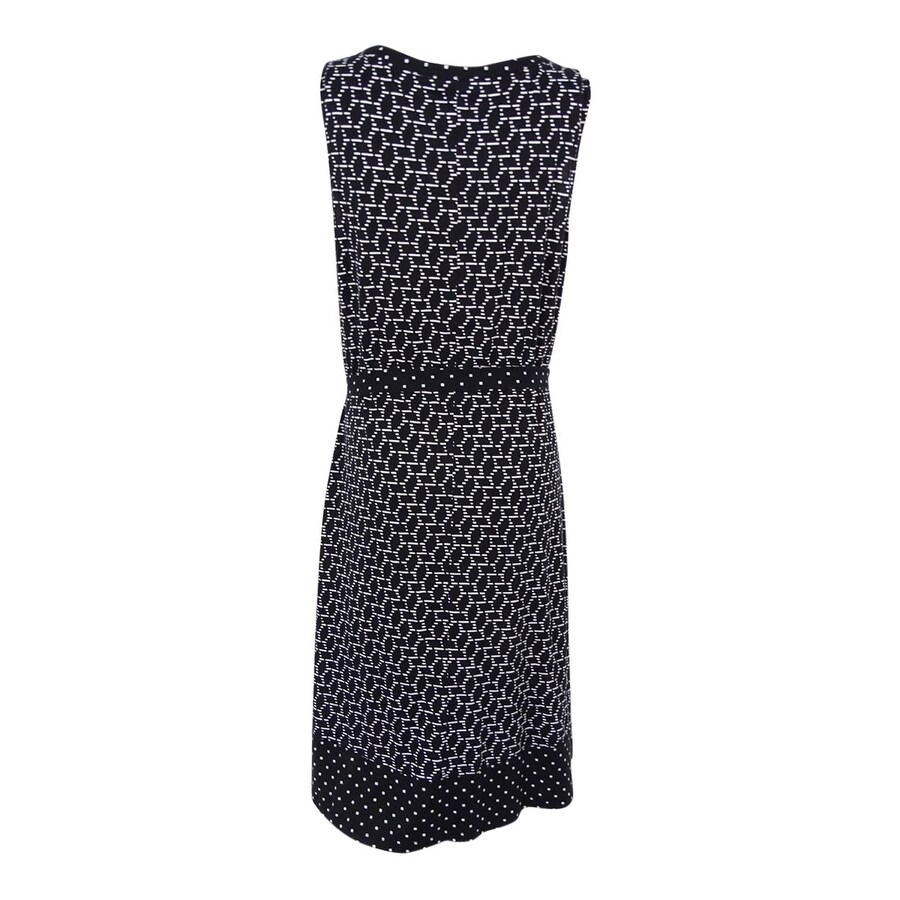 black and white lining dress