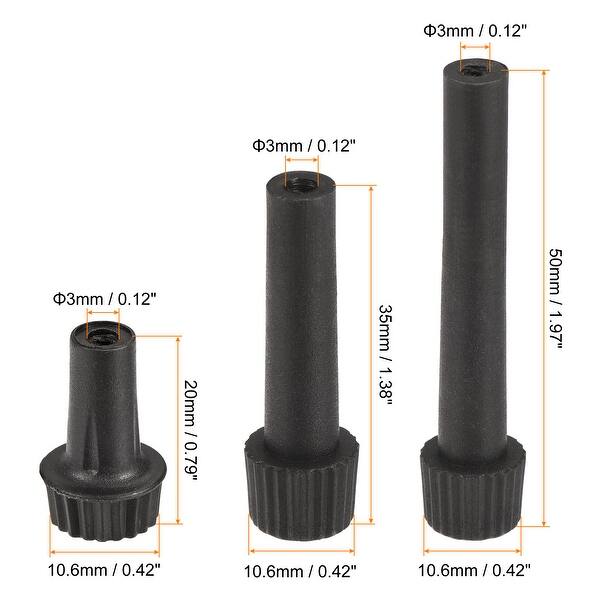 Light Turn On/Off Switch Knob Replacement 20mm 35mm 50mm Length Black ...