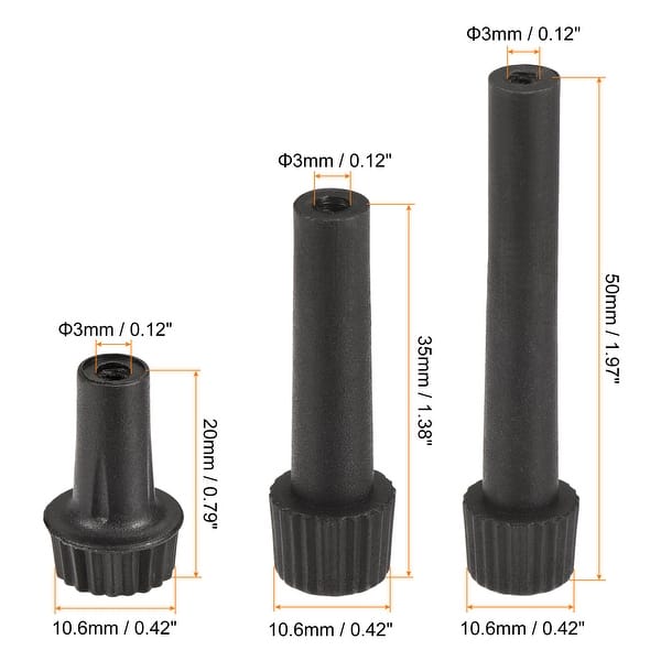 Light Turn On/Off Switch Knob Replacement 20mm 35mm 50mm Length Black ...