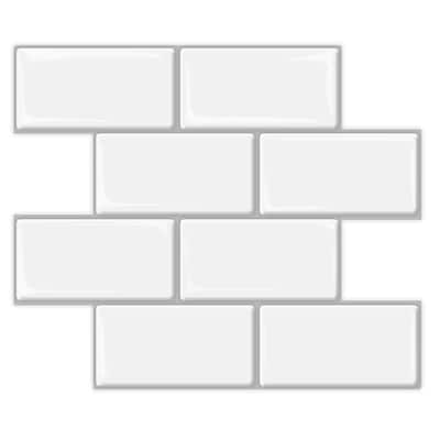 Art3d Peel and Stick Backsplash 14×12 in. Subway Tiles, Faux Ceramic Tiles (10 Tiles, Thicker Version)