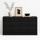 preview thumbnail 12 of 30, Prepac Astrid 6 Drawer Double Dresser for Bedroom, Wide Chest of Drawers, Bedroom Furniture,Traditional Furniture Deep Black