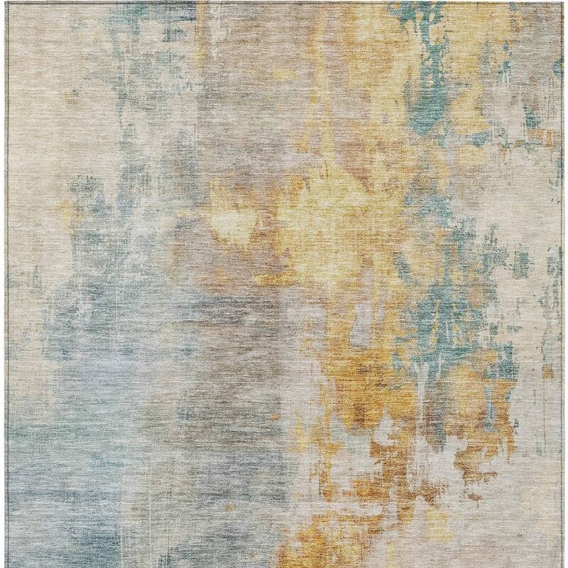 HomeRoots Abstract Transitional Rectangle Outdoor Rug