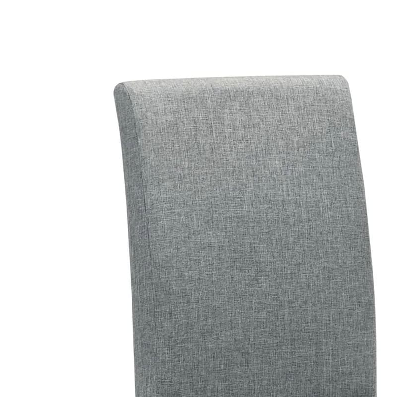 Muly Side Dining Chair Set of 4, Fabric Seating, Gray Brown Wood