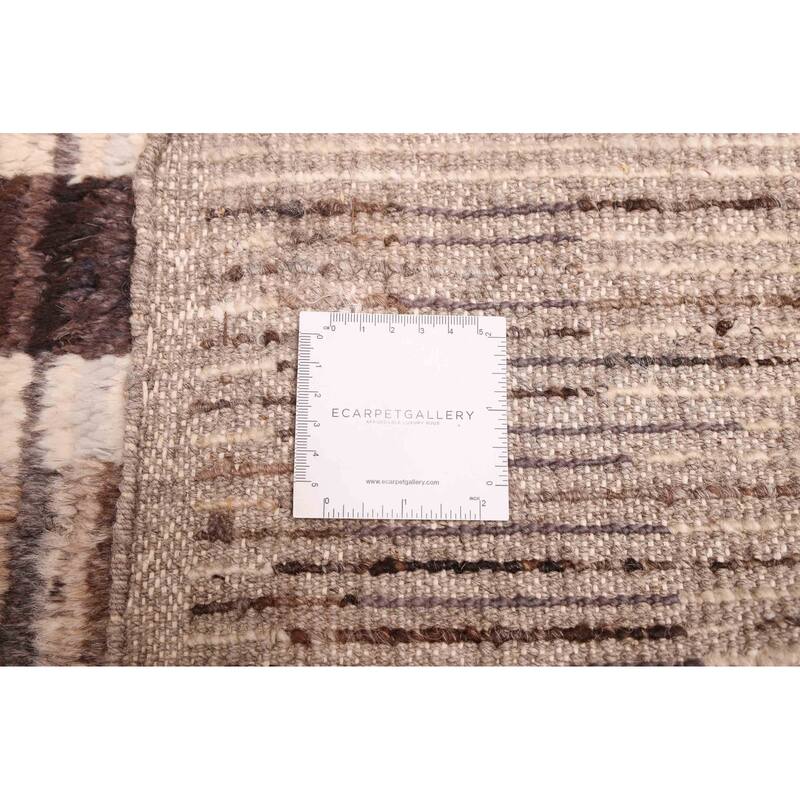 ECARPETGALLERY Hand-knotted Pak Finest Marrakesh Brown Wool Rug - 8'1 x 10'3