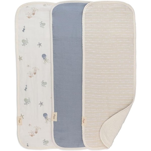 slide 2 of 43, Crane Baby 3-pc. Burp Cloth Set Sea Life