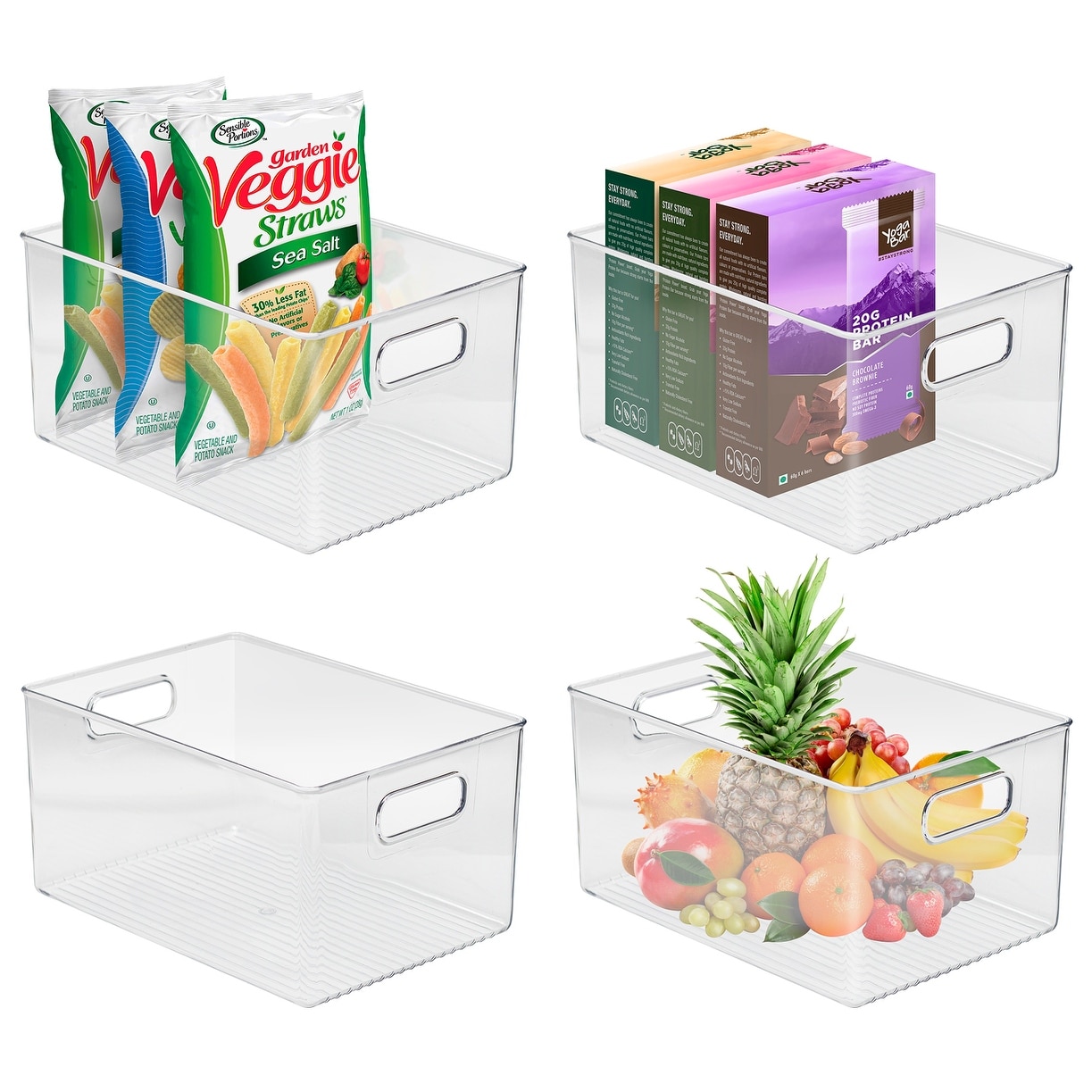 belofte verklaren levering aan huis Sorbus Clear Plastic Organizer Storage Bin Containers for Pantry Food &  Kitchen Fridge (4-Pack) - On Sale - Overstock - 30989329