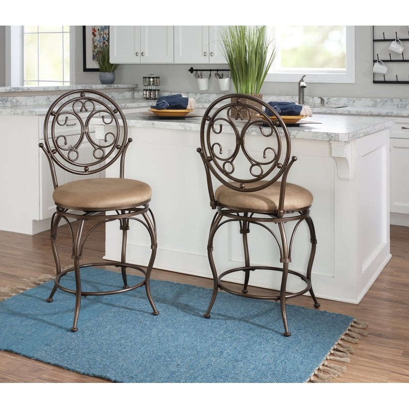 Monaco Big & Tall Scroll Circle Back Counter Stool