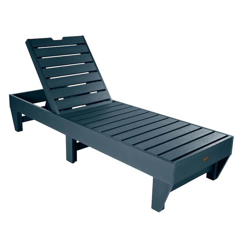 Highwood Professional Commercial Grade Pinehurst Chaise Lounge - Federal Blue