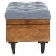 preview thumbnail 13 of 11, SAFAVIEH Liam Tufted Cocktail Ottoman - Navy
