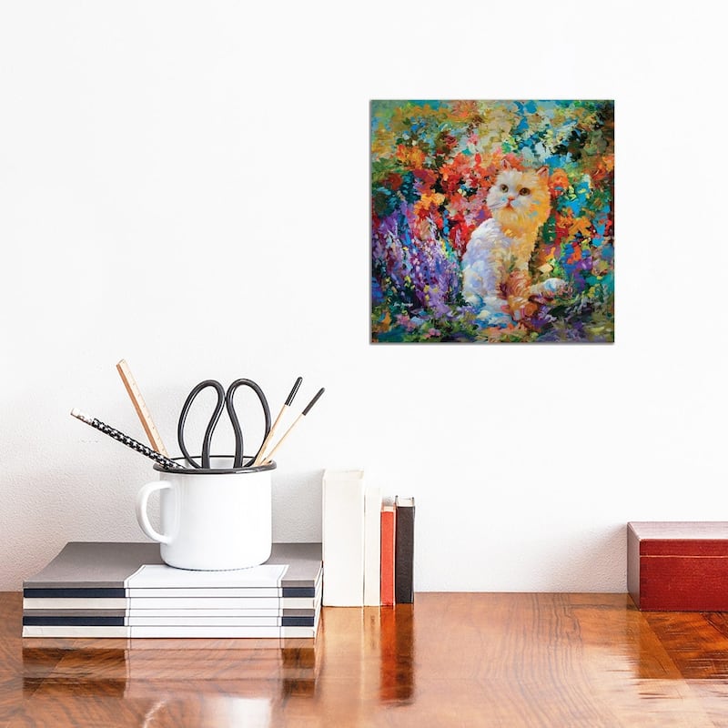 iCanvas "Cat Art" by Leon Devenice Canvas Print - 12x12x1.5