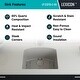 preview thumbnail 5 of 5, 23 Inch Lexicon Platinum Quartz Composite Drop-in Undermount D-Shaped Single Bowl Galaxy Concrete Kitchen Sink LP-2321D-C-SO