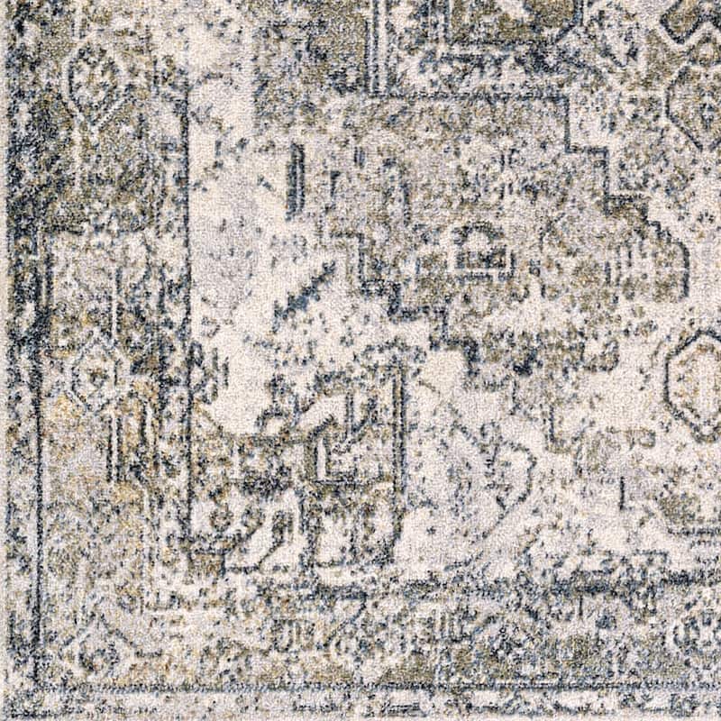 Livabliss Traditional Lillian Medallion Washable Area Rug