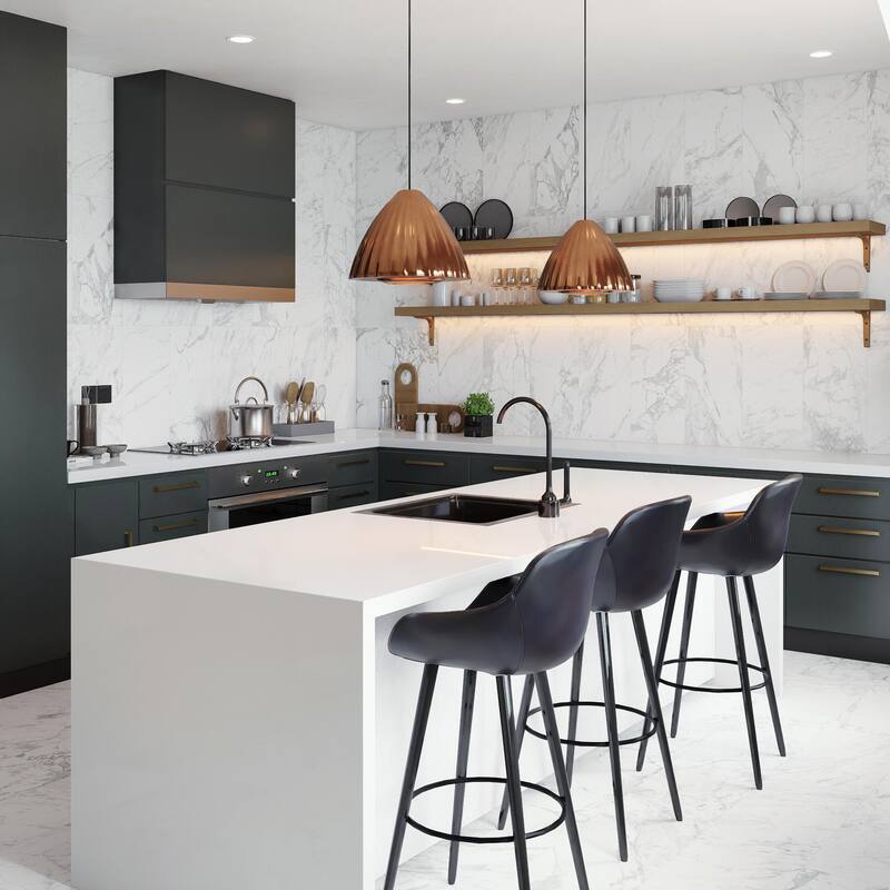 Merola Tile Reve Blanc 11-3/4" x 23-1/2" Porcelain Floor and Wall Tile