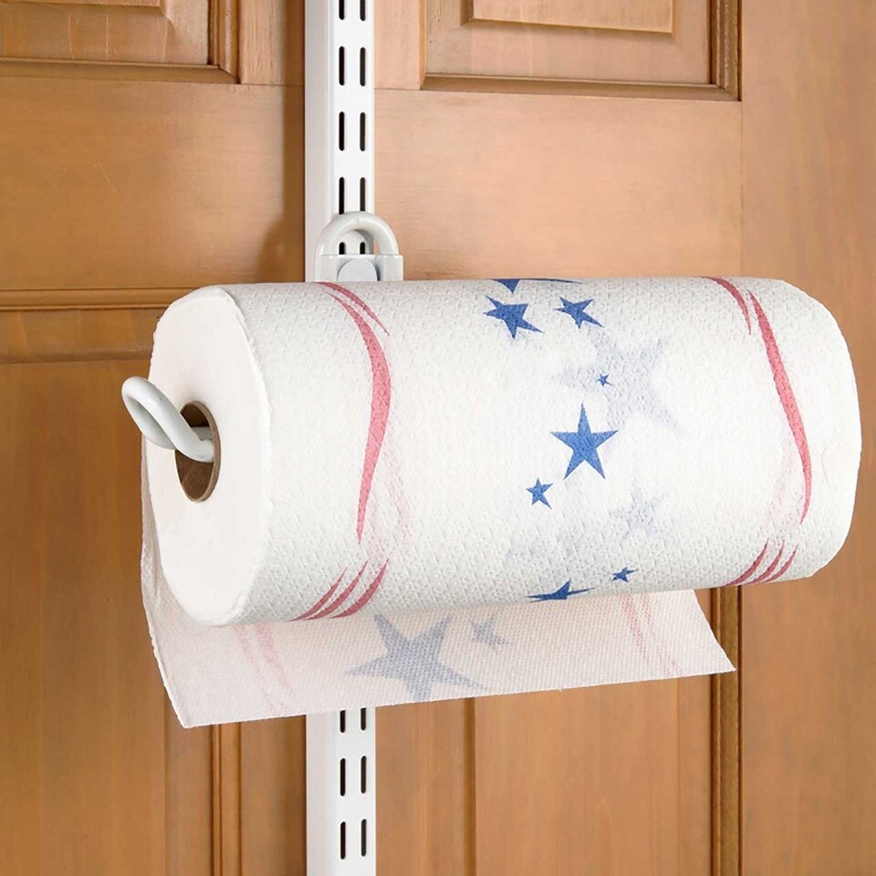 Organized Living freedomRail Over-the-Door White Paper Towel Holder