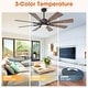 preview thumbnail 6 of 17, 60" Oil-Rubbed Bronze Large Windmill Ceiling Fan with 8 Reversible Blades, DC Motor and Remote Control - 60 Inches