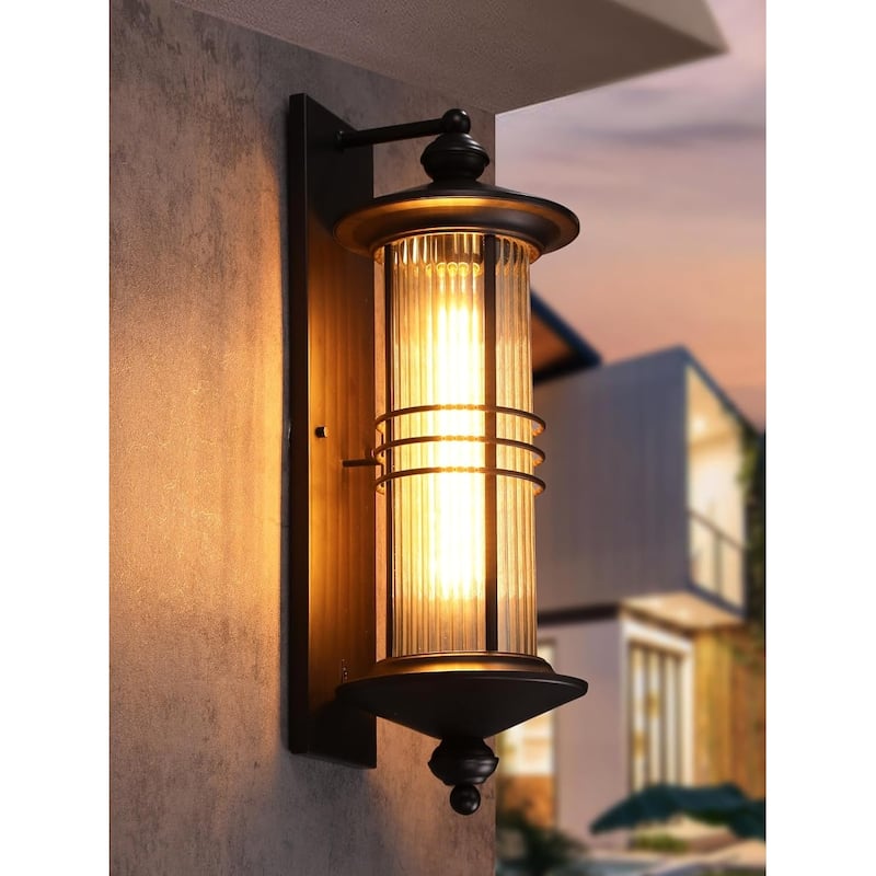 23inch wall lantern bronze porch ligh aluminum, glass, metal mount light