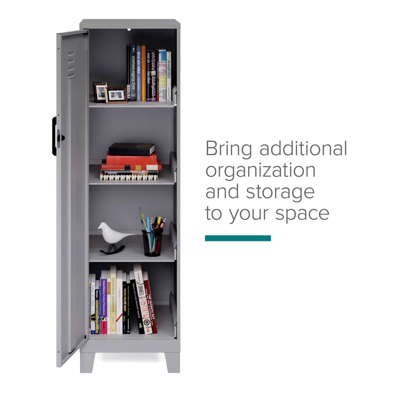 53.38"H 4 Shelf Vented Door Storage Locker Cabinet