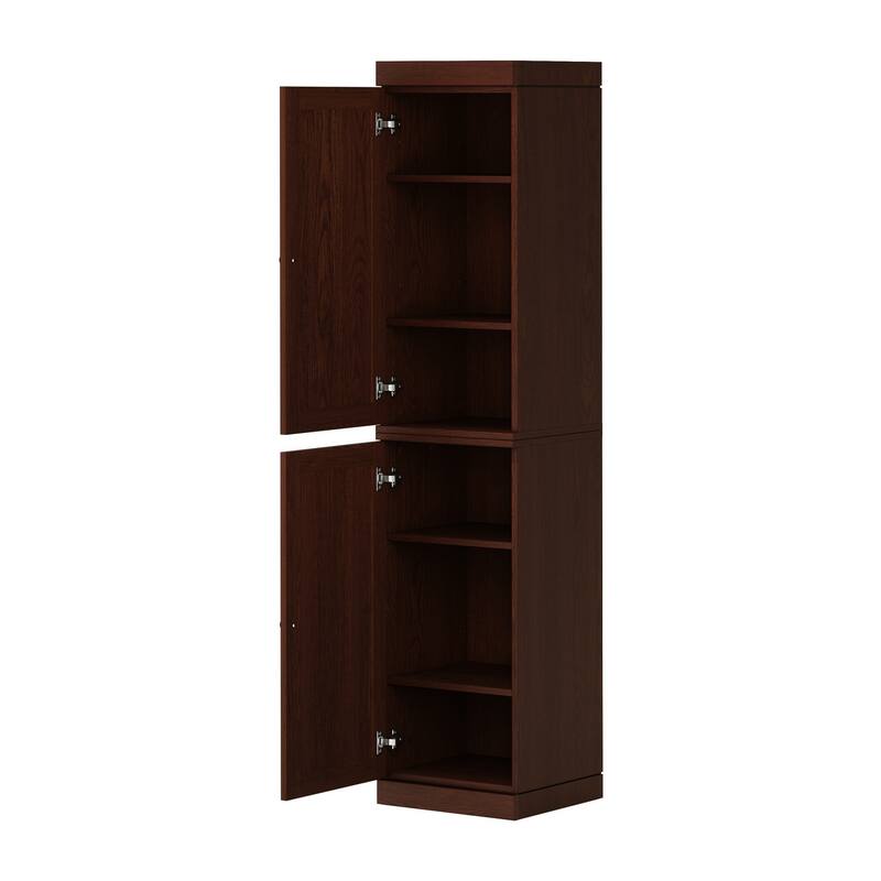 Palace Imports Premium 100% Solid European Oak Hardwood Bathroom Storage Cabinet with Shaker Doors - 16" Wide, 71.5" Tall