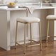 preview thumbnail 3 of 13, Bower Home Modern Gold Backless Upholstered Counter Stool (Set of 2)