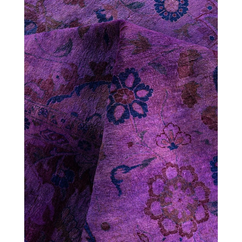 Fine Vibrance One-of-a-Kind Hand-Knotted Area Rug - Pink, 8' 2" x 10' 0" - 8' 2" x 10' 0"