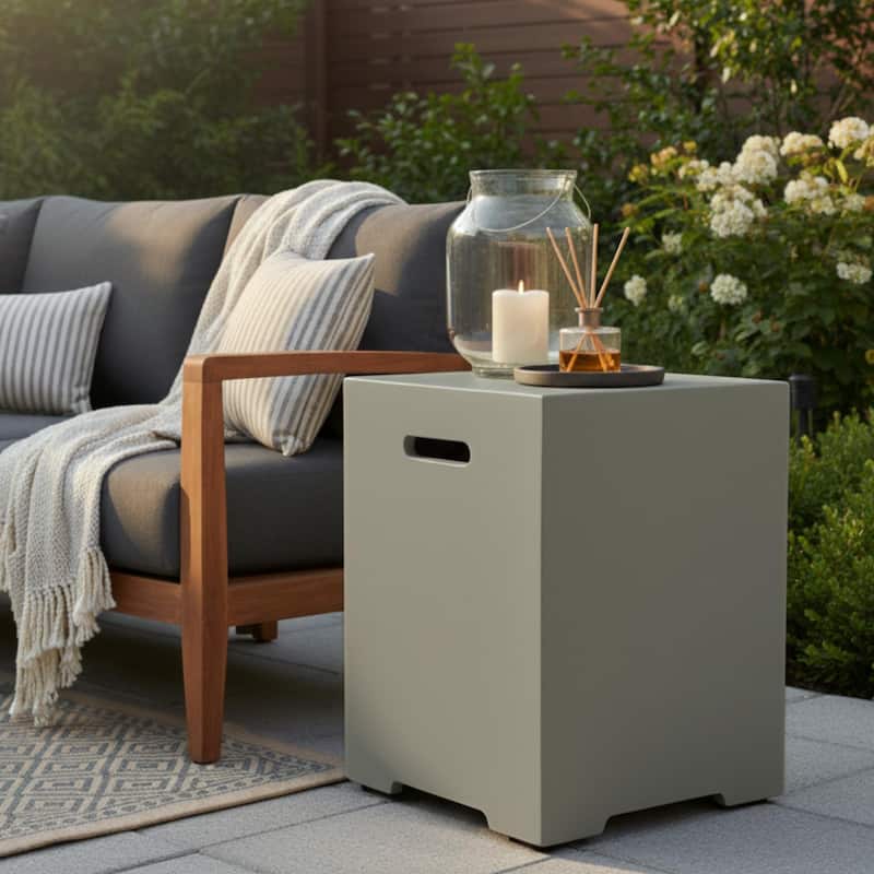 GDFStudio - 16" Outdoor 20LB Propane Tank Cover for Gas Fire Pits