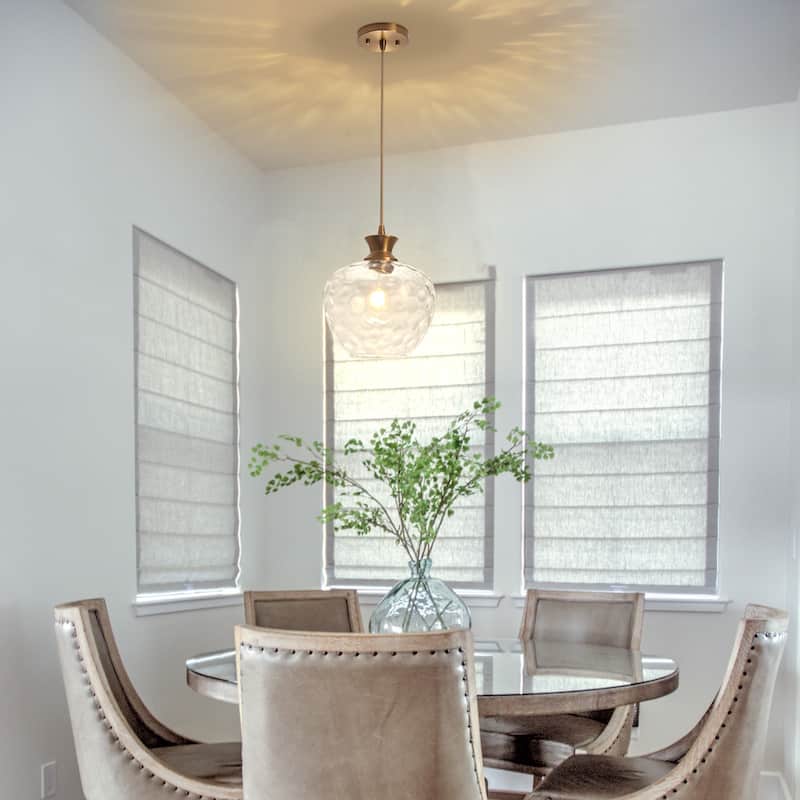 1-Light Pendant Light with Glass Shade for Kitchen Island