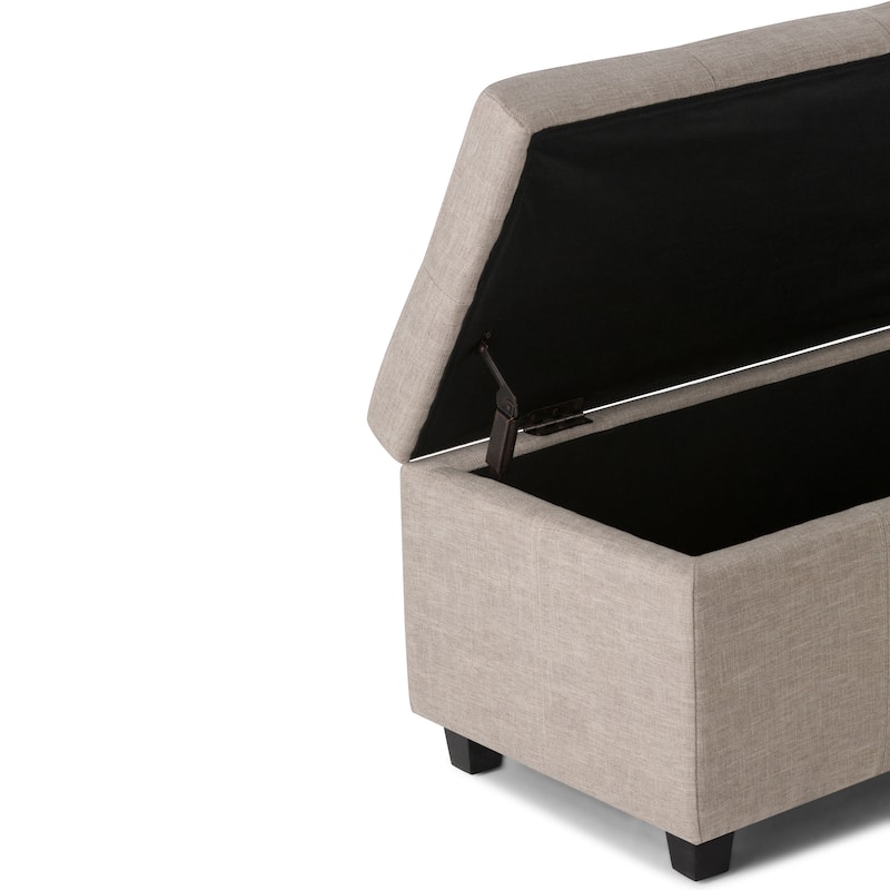 WYNDENHALL Cambridge 48 inch Wide Contemporary Rectangle Storage Ottoman