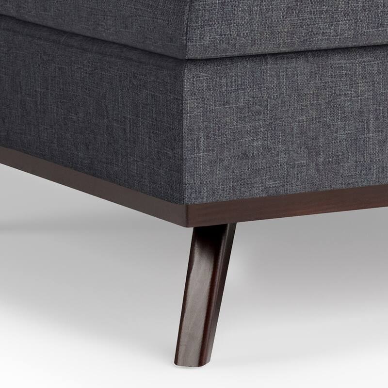 Square Coffee Table Storage Ottoman - Dark Gray