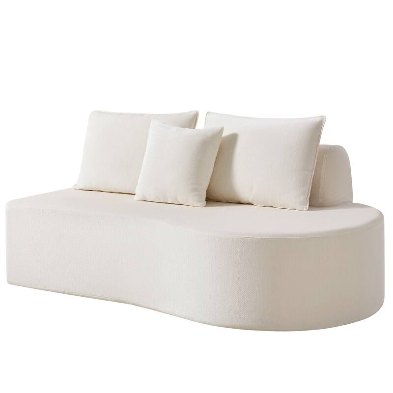 Christopher Knight Home - Curved Modular 138.6" Upholstered Sectional Sofa