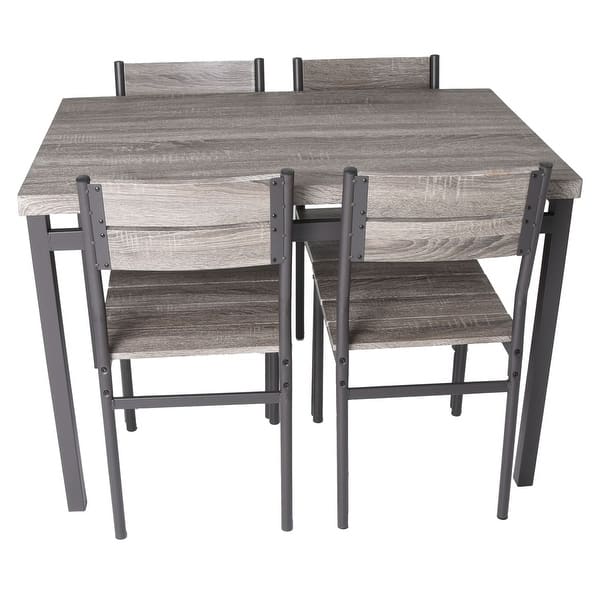 Clearance Black Dining Table Set For 4 Modern 5 Piece Dining Room