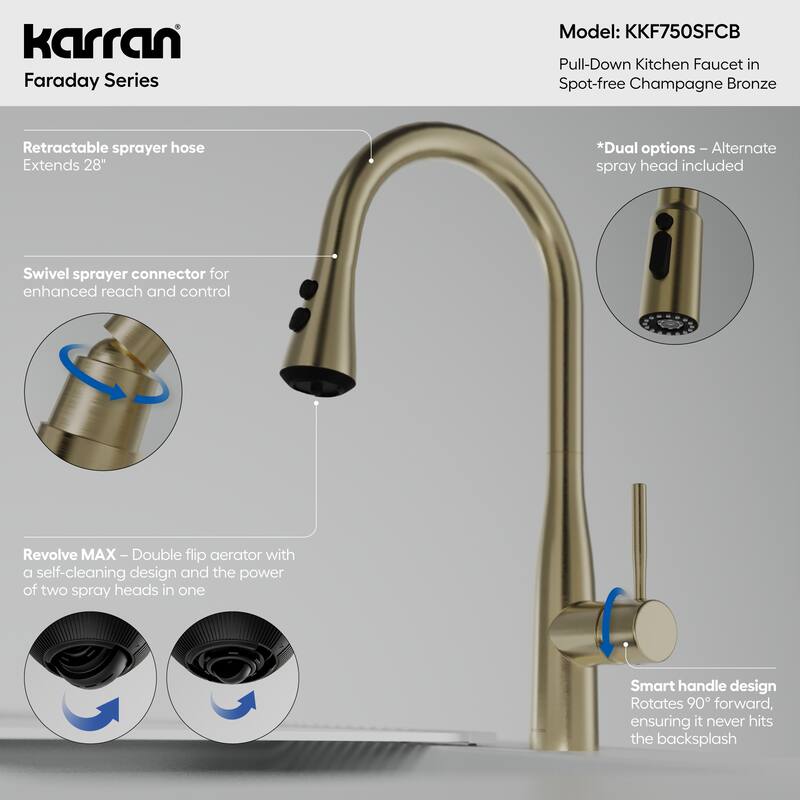 Karran Faraday Pull-Down Sprayer Kitchen Faucet