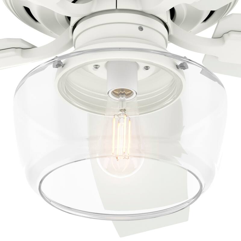 Hunter 52" Bennett Ceiling Fan with Bowl LED Light Kit and Handheld Remote - Transitional, Modern Farmhouse