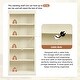 preview thumbnail 8 of 17, 83.4"H Wood Bookcase, 5-Tier Adjustable Storage Shelves for CDs/Books/Movies, Free-Standing Storage Organizer for Living Room