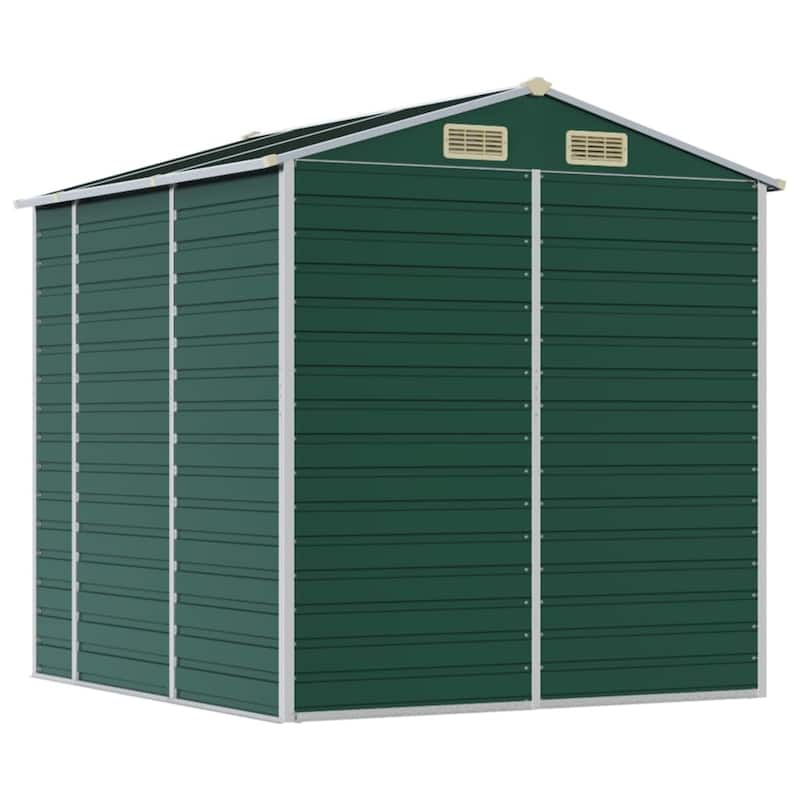 vidaXL Garden Shed Metal Outdoor Storage Shed Anthracite Galvanized Steel