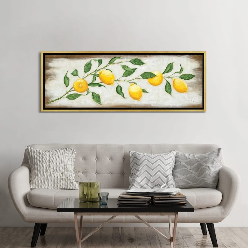iCanvas "Lemon Branch" by Hollihocks Art Framed Canvas Print