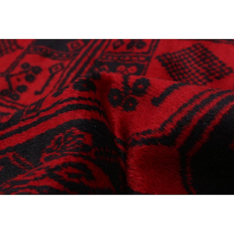 ECARPETGALLERY Hand-knotted Teimani Red Wool Rug - 6'3 x 9'8