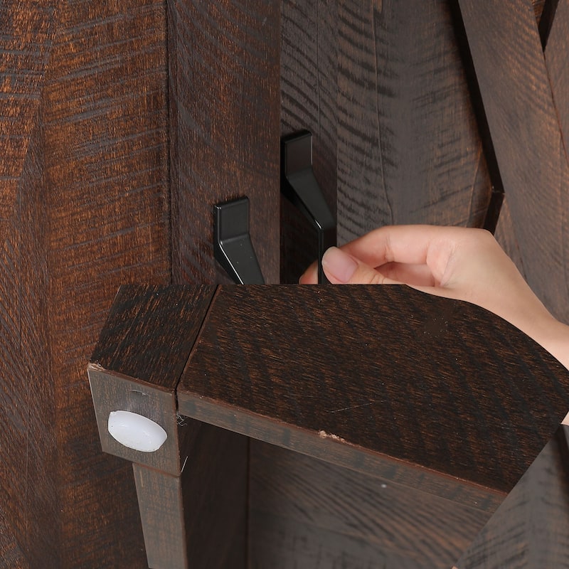 Hidden Cat Litter Box Enclosure Furniture Tall Storage Cabinet with Charging Station