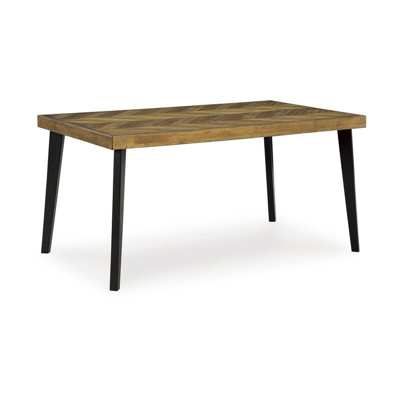 Signature Design by Ashley Blondon Black/Brown Dining Table and 6 Chairs (Set of 7)