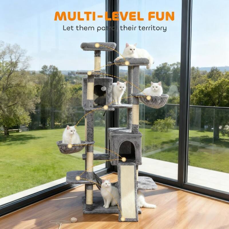 Multi-Level Cat Tower 69" Cat Tree