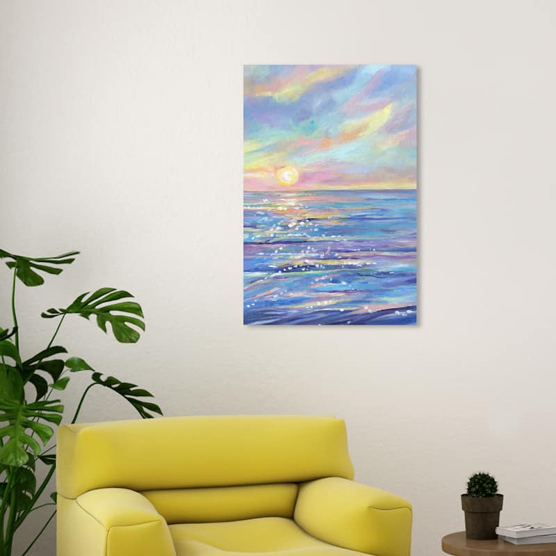 Wynwood Studio Canvas Nautical and Coastal Milky Pastels Pink and Nautical & Coastal Wall Art Canvas Print - 30 x 20