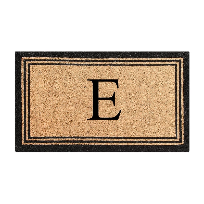 A1HC Natural Coir Doormat with Heavy Duty PVC Backing,0.75 Inch Pile Height, Perfect for Outdoor Use - 24" X 39" - E