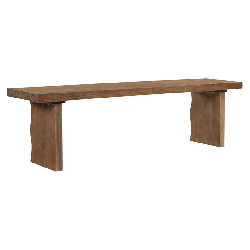 Christopher Knight Home - Nordic Rustic Pine Wood Dining Bench with Sculpted Legs
